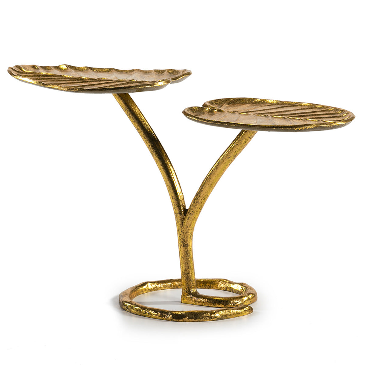 Mesa auxiliar de metal dorado Ilioupoli