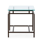 Mesa auxiliar de metal y cristal Chiari