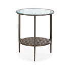 Mesa auxiliar de metal y cristal Faenza