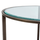 Mesa auxiliar de metal y cristal Faenza