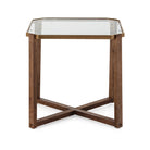 Mesa auxiliar de metal y cristal Patmos