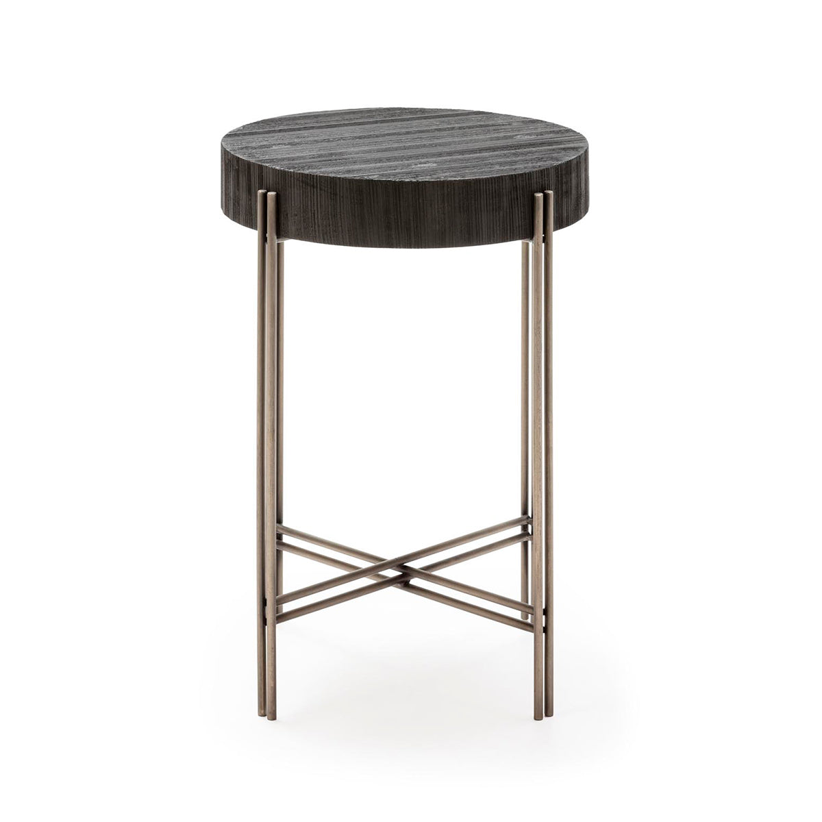 Mesa auxiliar de metal y madera Buenavista