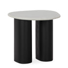 Mesa auxiliar de metal y mármol Pozzuoli