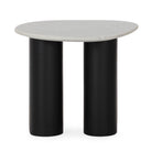 Mesa auxiliar de metal y mármol Pozzuoli