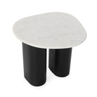 Mesa auxiliar de metal y mármol Pozzuoli