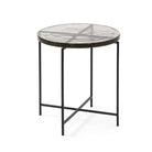 Mesa auxiliar de metal y vidrio Maracena