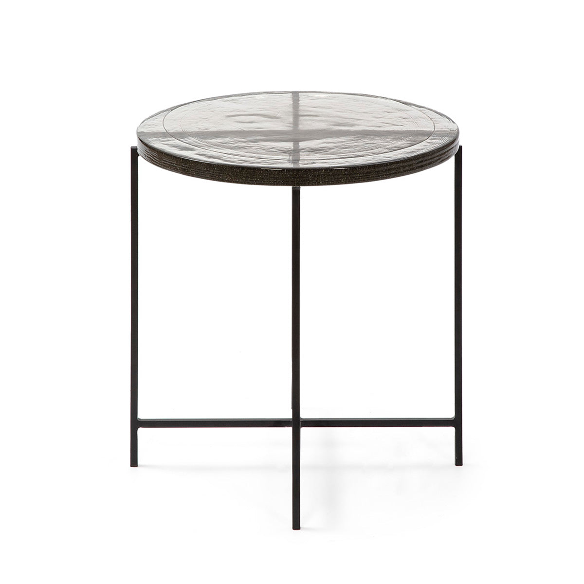 Mesa auxiliar de metal y vidrio Maracena