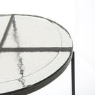 Mesa auxiliar de metal y vidrio Maracena