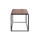 Mesa auxiliar cubo de roble y metal Grazalema