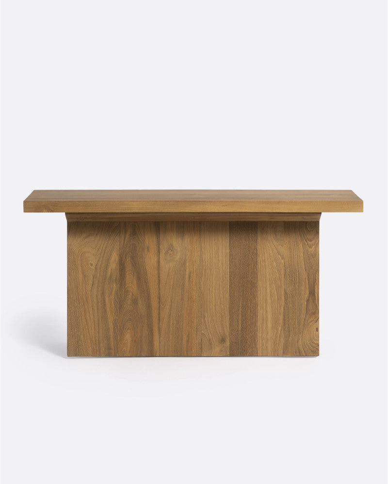 Mesa auxiliar de teca reciclada Batu