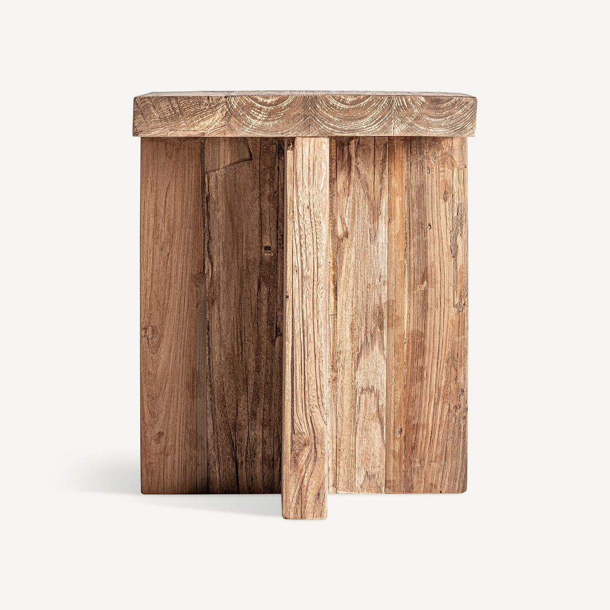 Mesa auxiliar de teca reciclada Membrillo