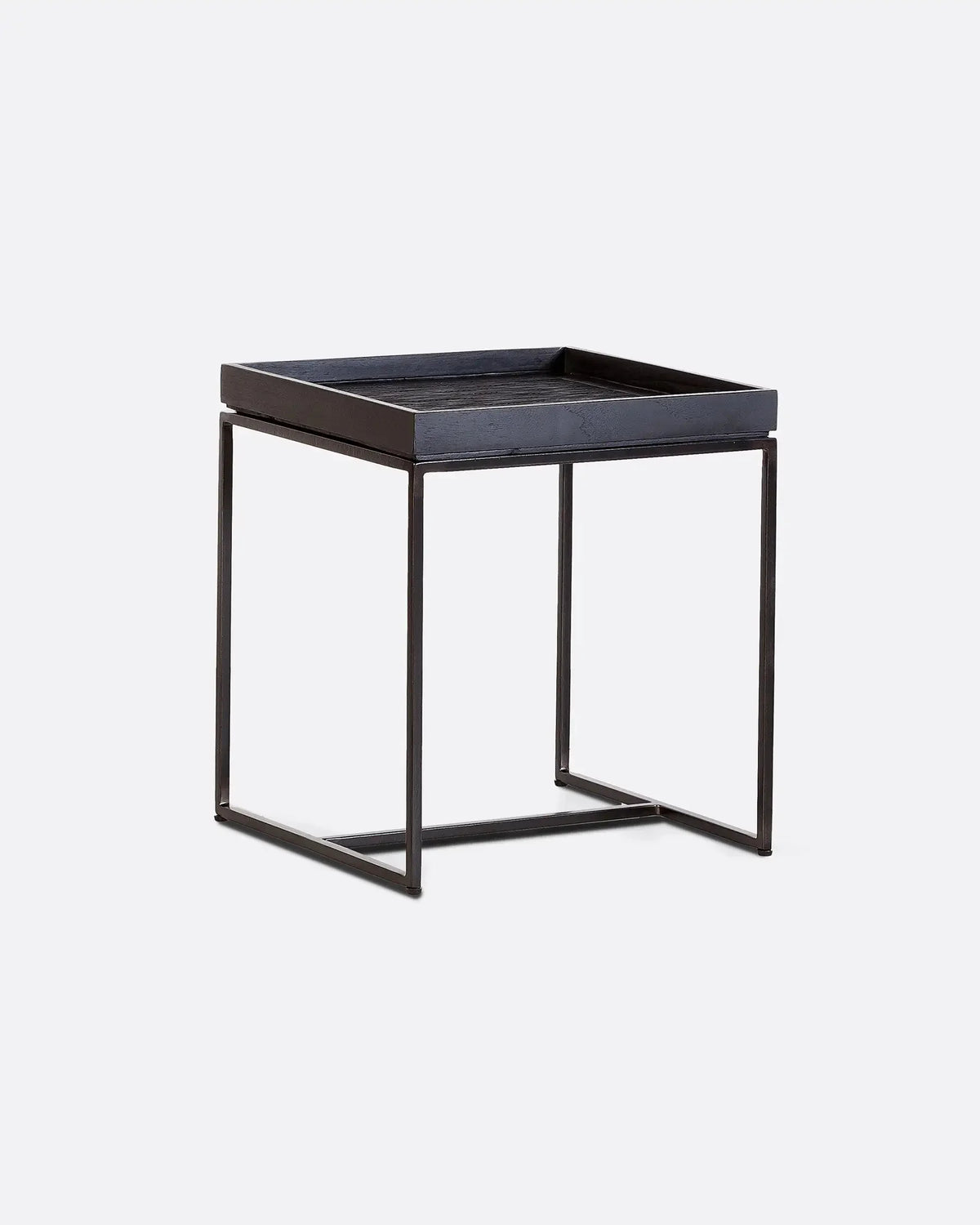 Mesa auxiliar de teca reciclada y hierro Banjar