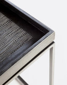 Mesa auxiliar de teca reciclada y hierro Banjar