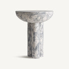Mesa auxiliar de terrazo gris Biznaga