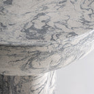 Mesa auxiliar de terrazo gris Biznaga
