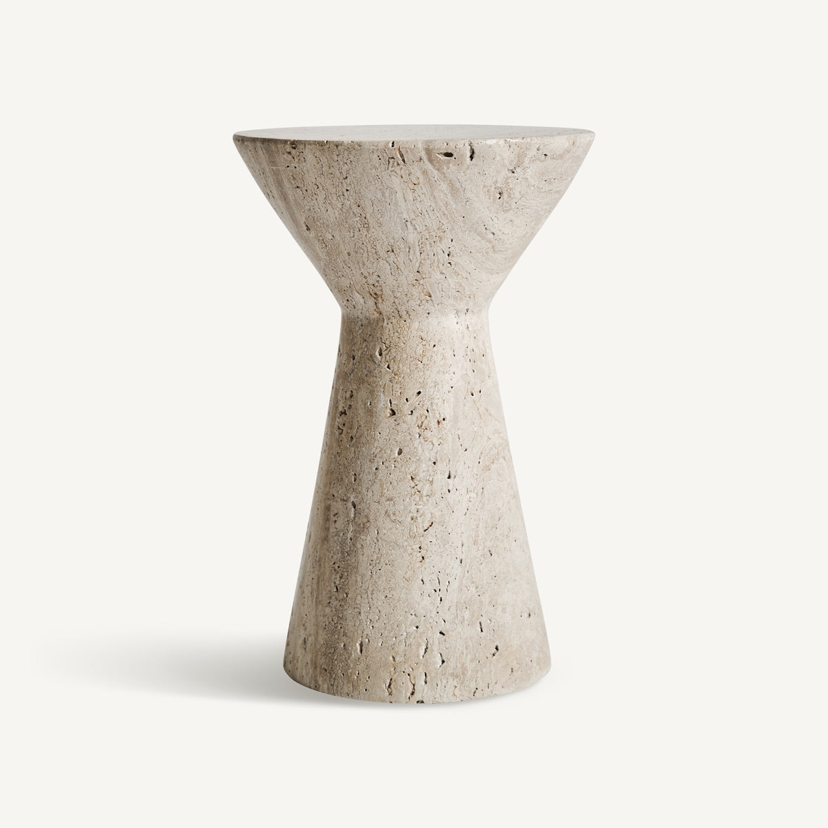 Mesa auxiliar de travertino crema Alhucemas