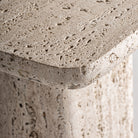 Mesa auxiliar de travertino Gamón 45 cm