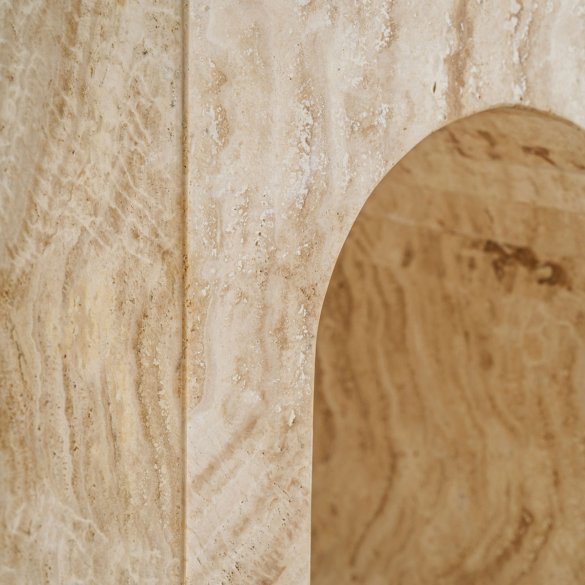 Mesa auxiliar de travertino Portocolom