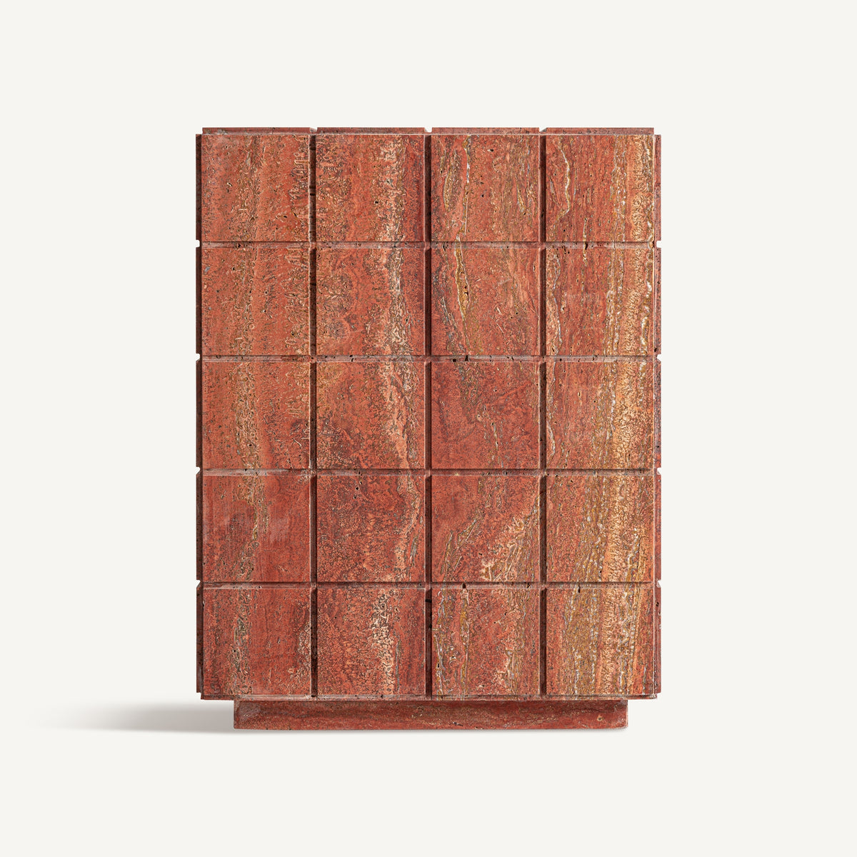 Mesa auxiliar de travertino terracota Hammamet