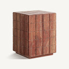 Mesa auxiliar de travertino terracota Hammamet