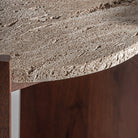 Mesa auxiliar de travertino y mango Alhucema
