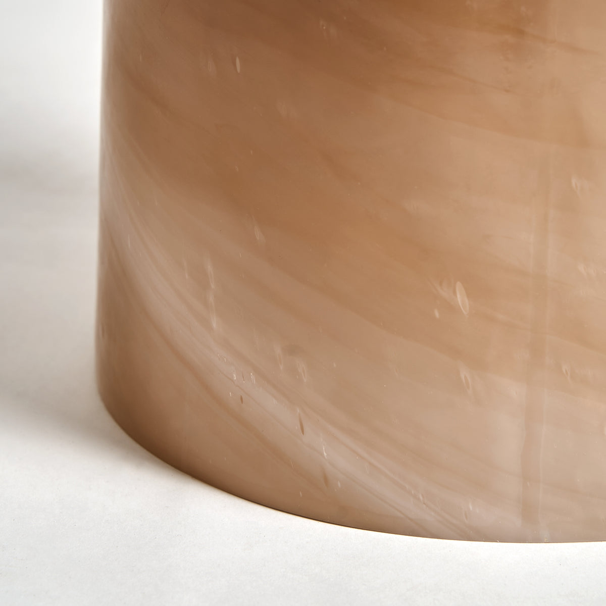 Mesa auxiliar de vidrio beige Galapinhos