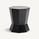 Mesa auxiliar negra de madera DM Ruda