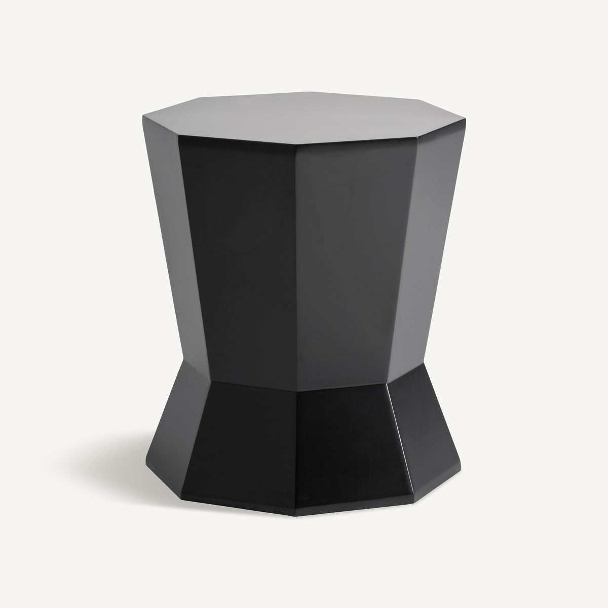 Mesa auxiliar negra de madera DM Ruda