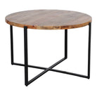 Mesa auxiliar redonda de madera Marcela