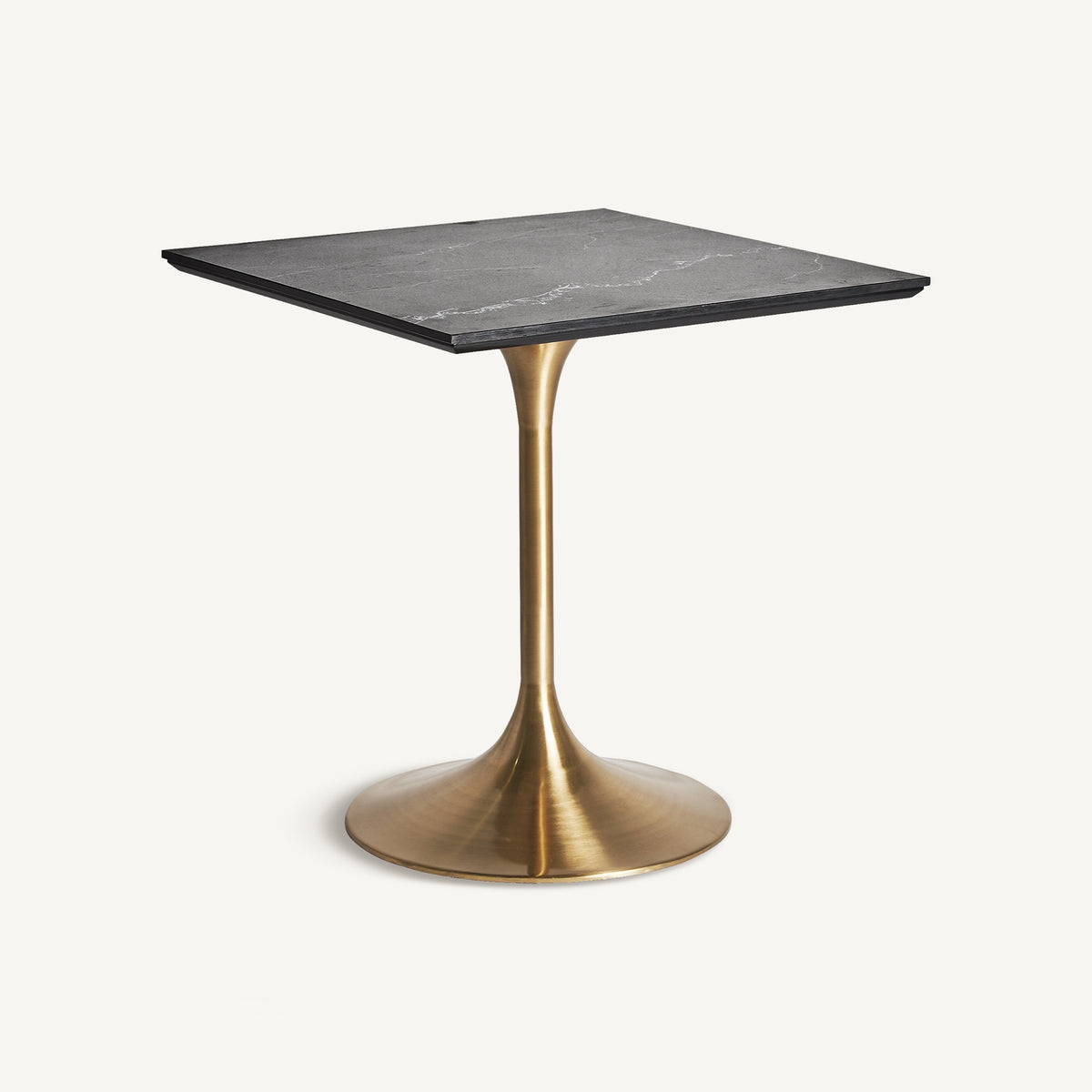 Mesa bistró de acero y porcelánico Lanjarón 70 x 70 cm