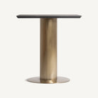 Mesa bistró de acero y porcelánico Yegen 70 x 70 cm