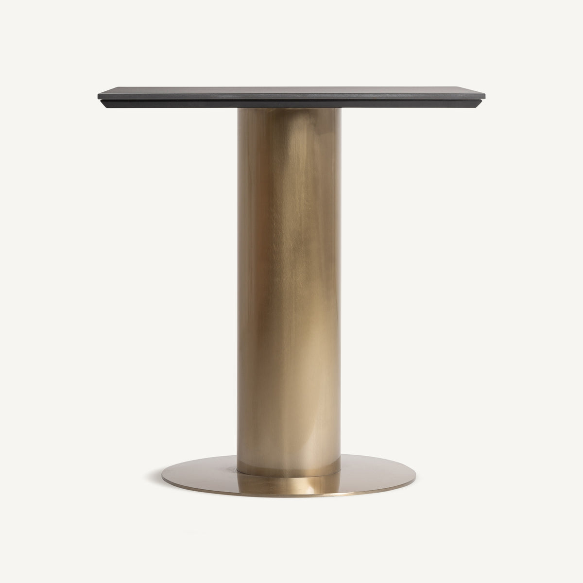 Mesa bistró de acero y porcelánico Yegen 70 x 70 cm