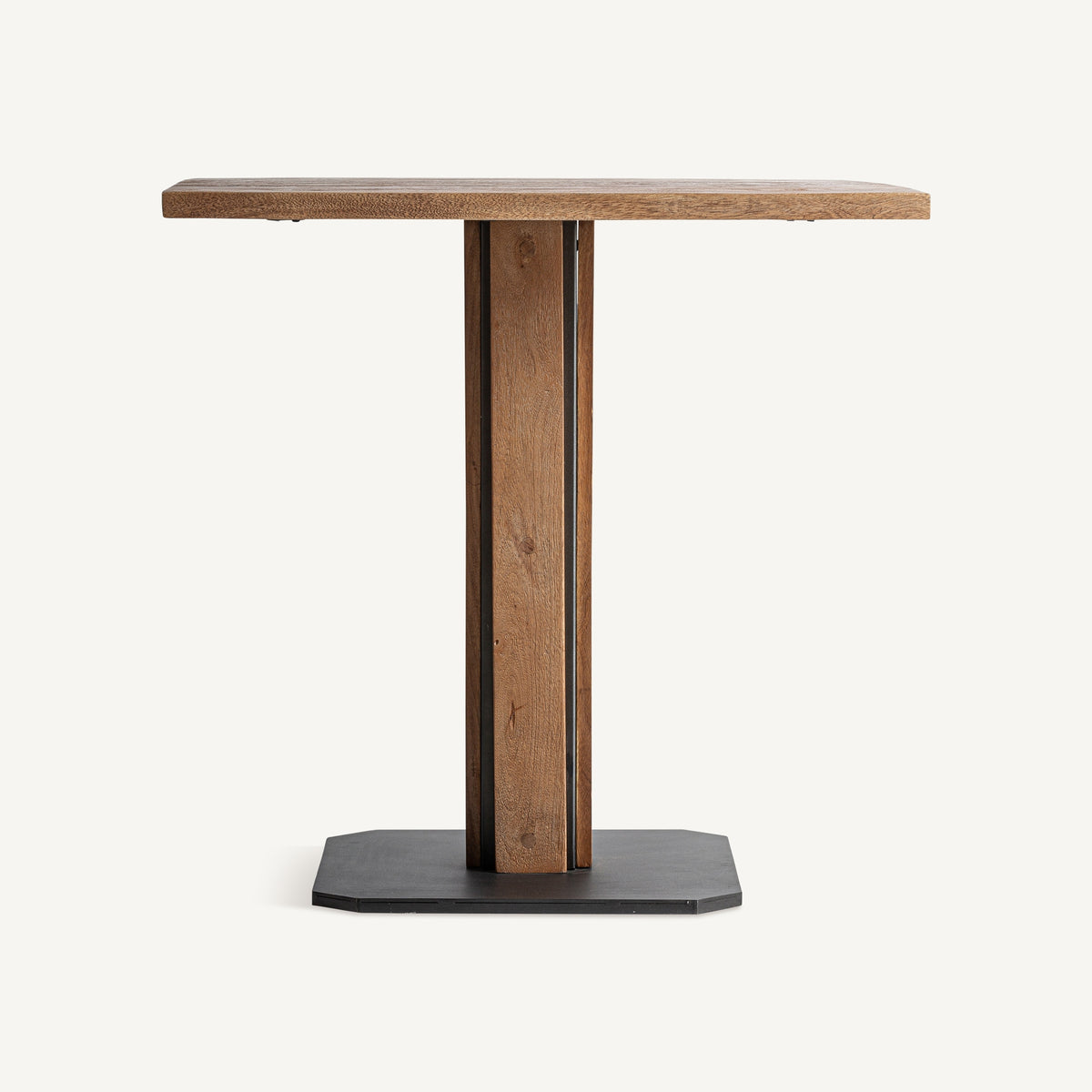 Mesa bistró de mango e hierro Bérchules 75 x 75 cm
