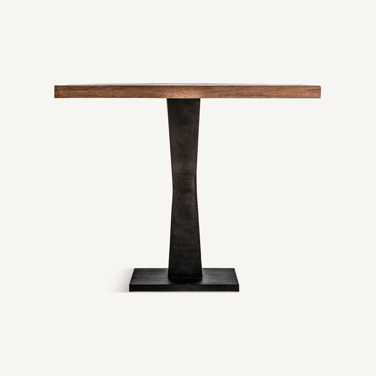 Mesa bistró de mango e hierro Pitres natural 90 x 90 cm