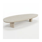 Mesa de centro ovalada de aluminio y porcelánico 180 Boltaña
