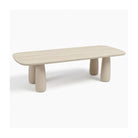Mesa de comedor de exterior de aluminio arena y porcelánico Gistaín