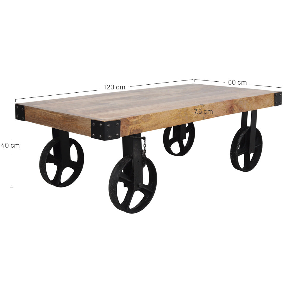 Mesa de centro con ruedas Caetana