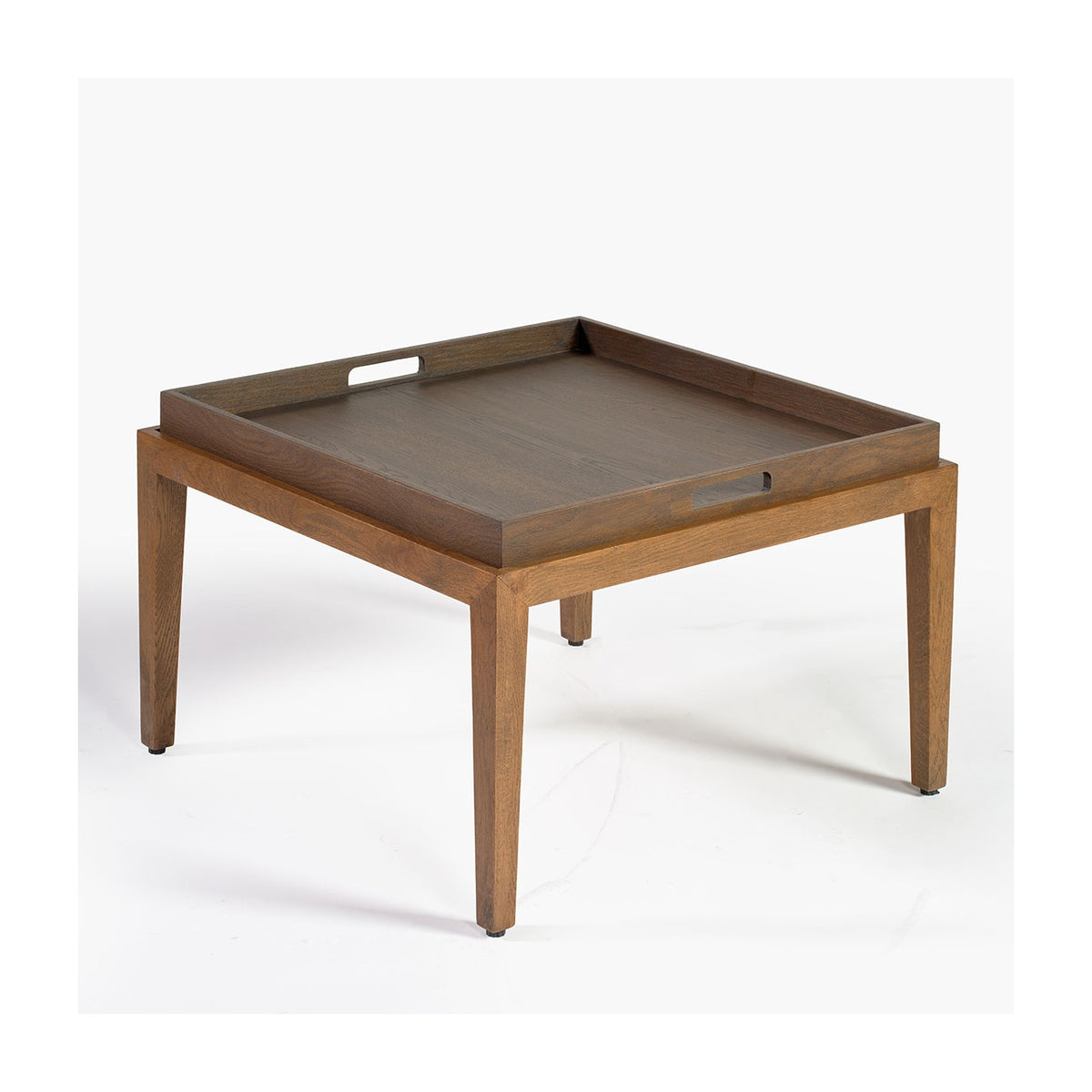 Mesa de centro cuadrada de roble con bandeja Filicudi