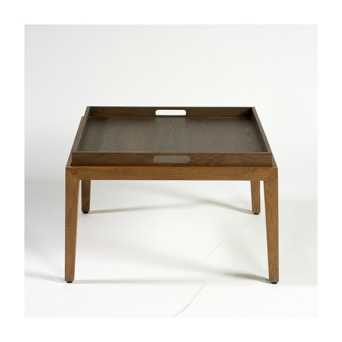 Mesa de centro cuadrada de roble con bandeja Filicudi
