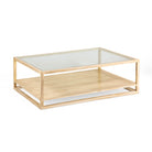 Mesa de centro de cristal y madera Poggioreale