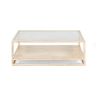 Mesa de centro de cristal y madera Poggioreale