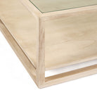 Mesa de centro de cristal y madera Poggioreale