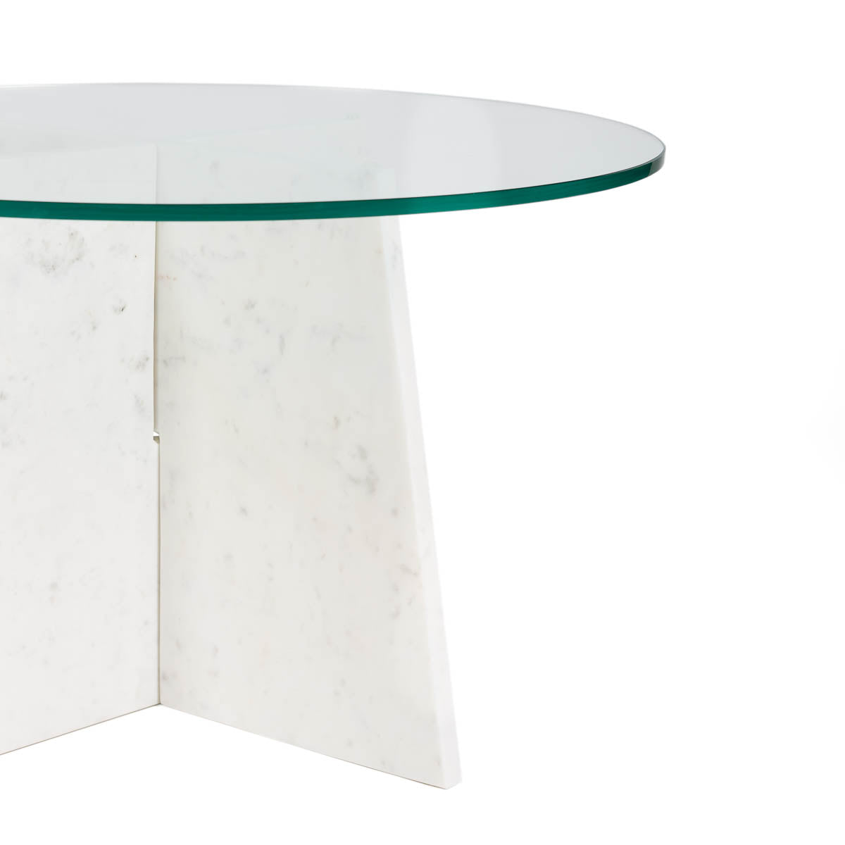 Mesa de centro de cristal y mármol Gavà