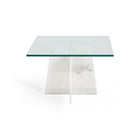 Mesa de centro de cristal y mármol Rota