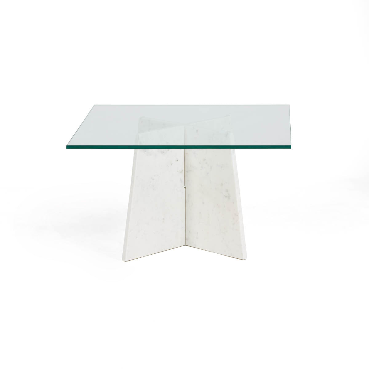 Mesa de centro de cristal y mármol Rota