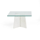 Mesa de centro de cristal y mármol Rota