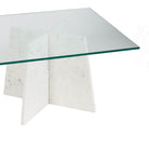 Mesa de centro de cristal y mármol Rota