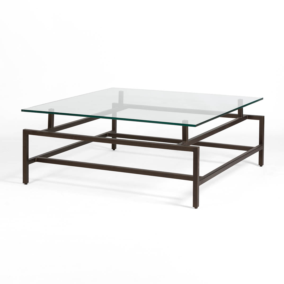 Mesa de centro de cristal y metal Chiari