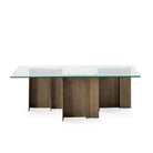 Mesa de centro de cristal y metal Voghera