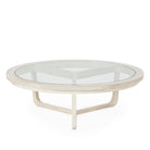 Mesa de centro de madera de cedro y cristal Livadeia